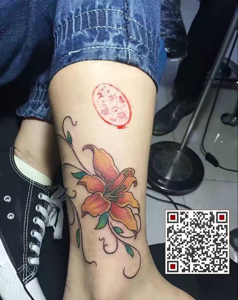 百合纹身图片