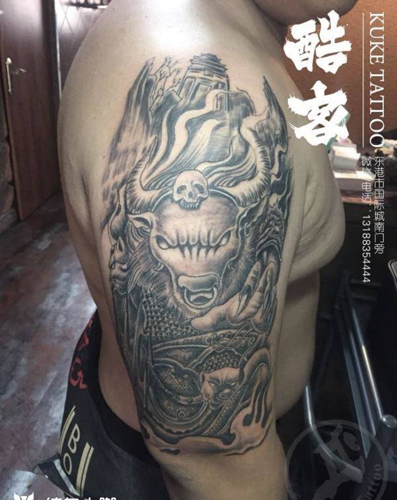 局部覆盖纹身图片