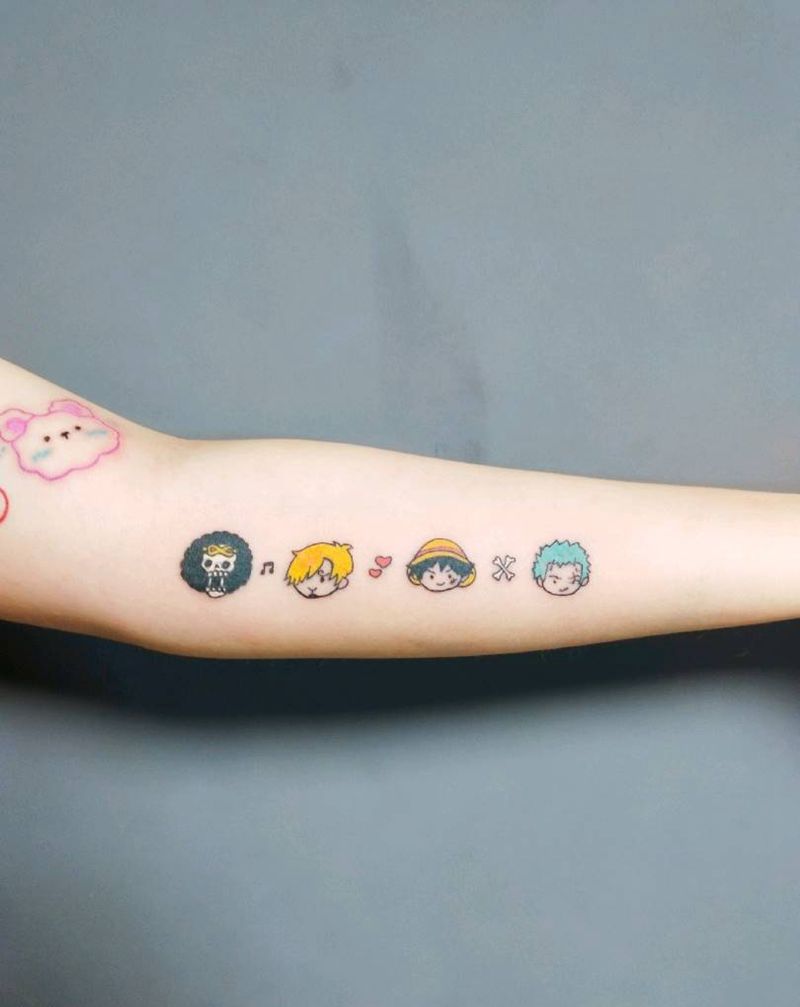 一个超级海贼粉的最爱纹身图片_手部手臂几何图腾纹身图案