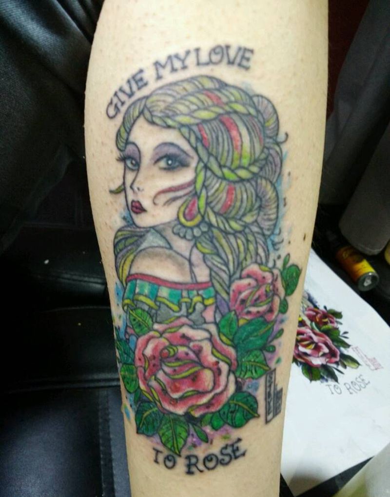 欧美人物纹身图片_手臂欧美人物成品纹身图案