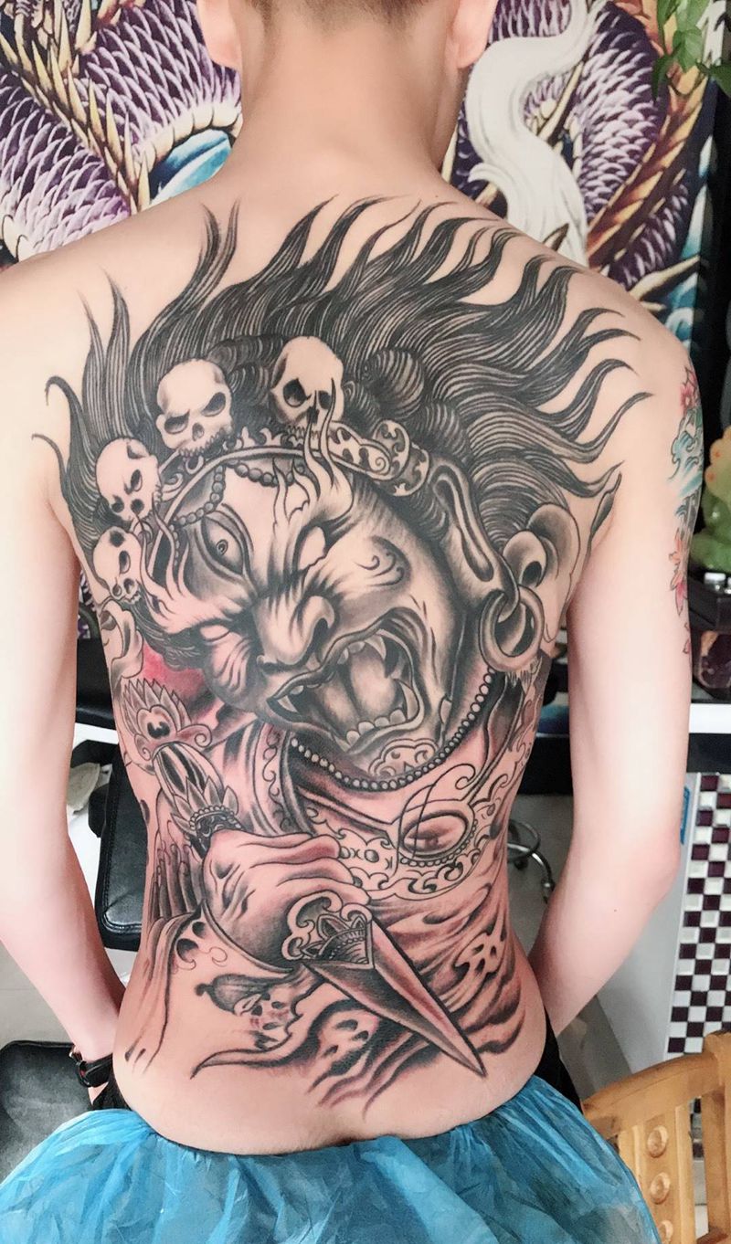 大黑天纹身图片