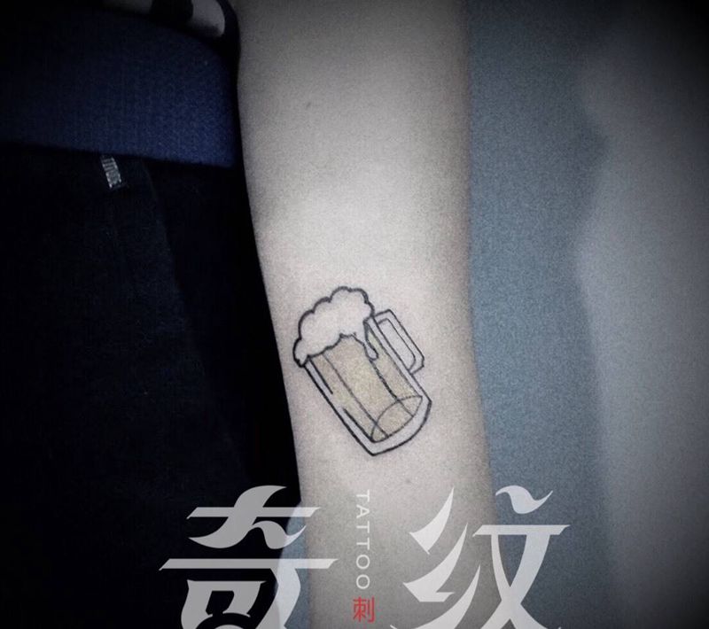 啤酒纹身图片