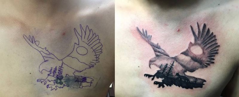 覆盖纹身图片