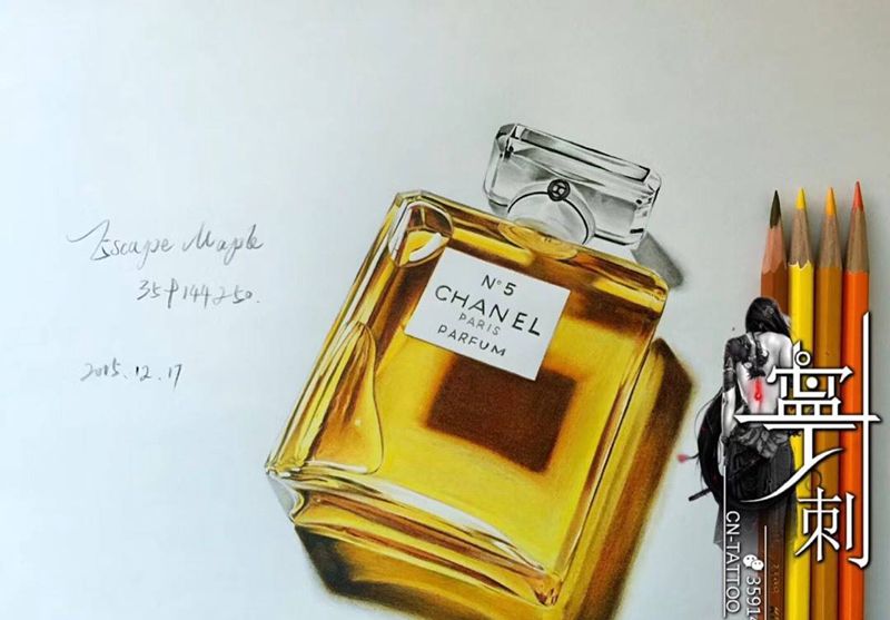 彩铅作品纹身图片