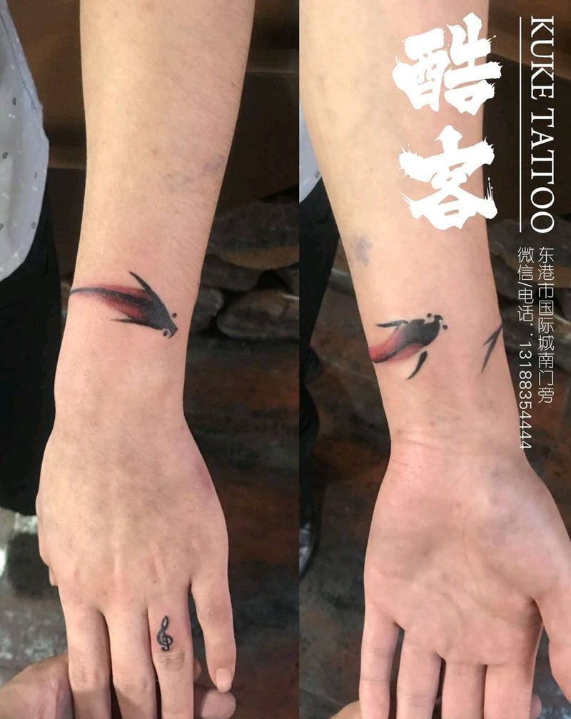 双鱼手环纹身图片