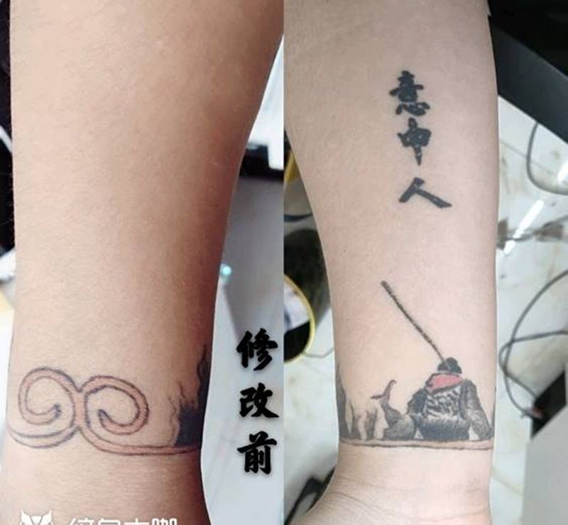 我的盖世英雄（修改作品）纹身图片_手部脚部水墨图腾修改纹身图案