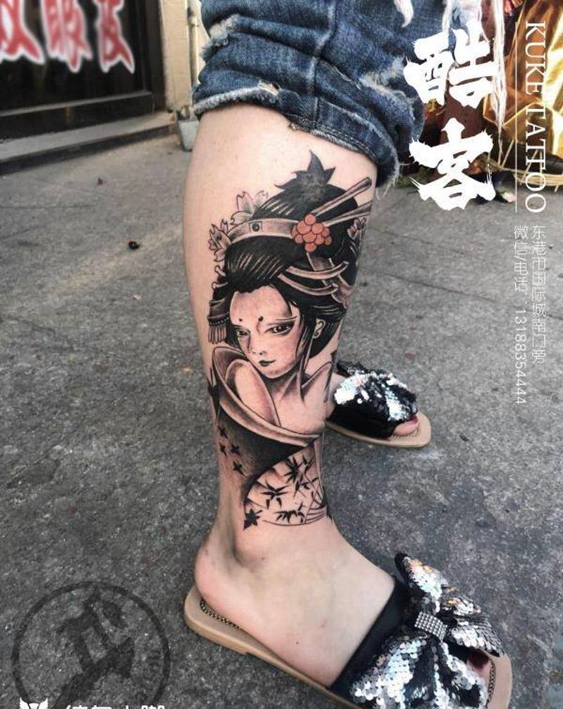 艺妓纹身图片