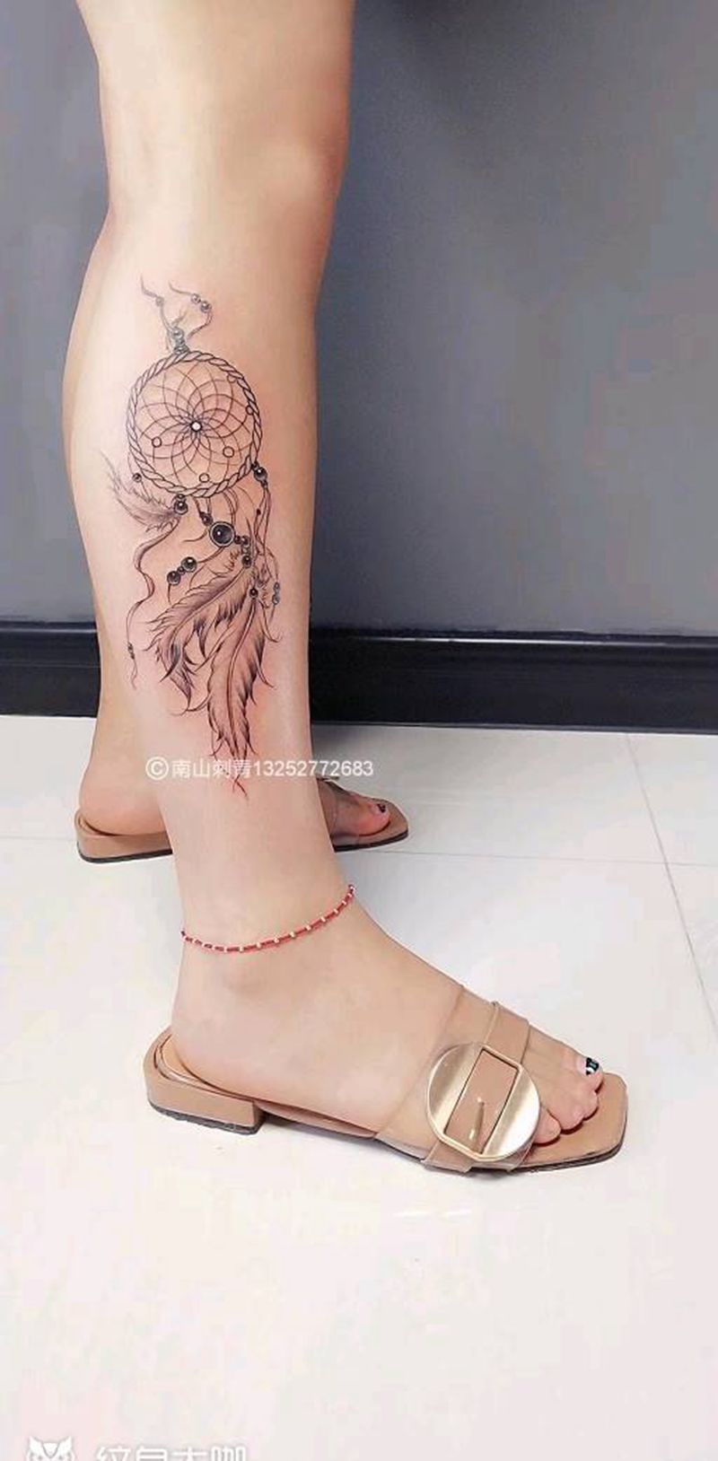 捕梦网纹身图片_腿部手臂Old SchoolNew School纹身图案