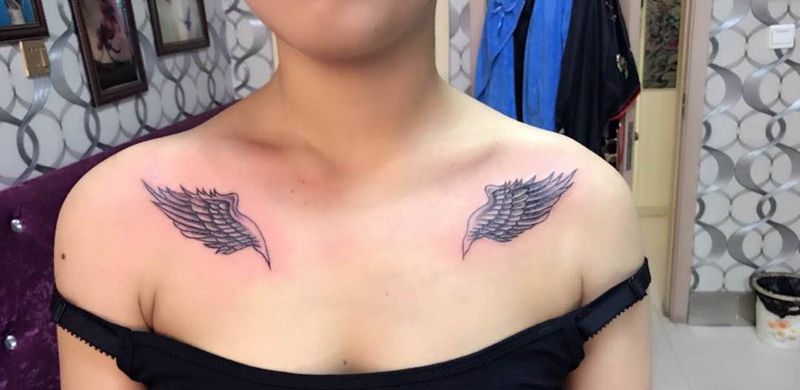 翅膀纹身图片
