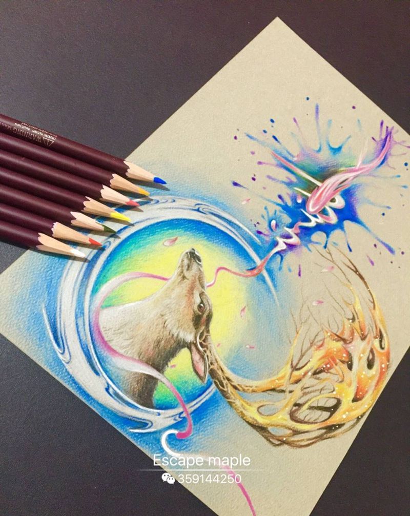 设计我的名字纹身图片_插画手稿传统动物静物植物原创纹身图案