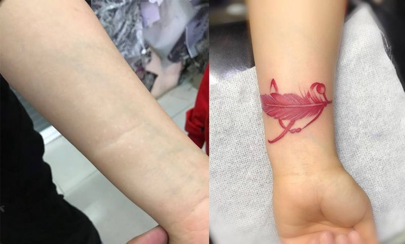 覆盖疤痕纹身图片