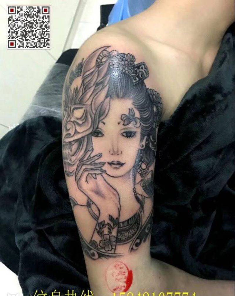 艺妓纹身图片