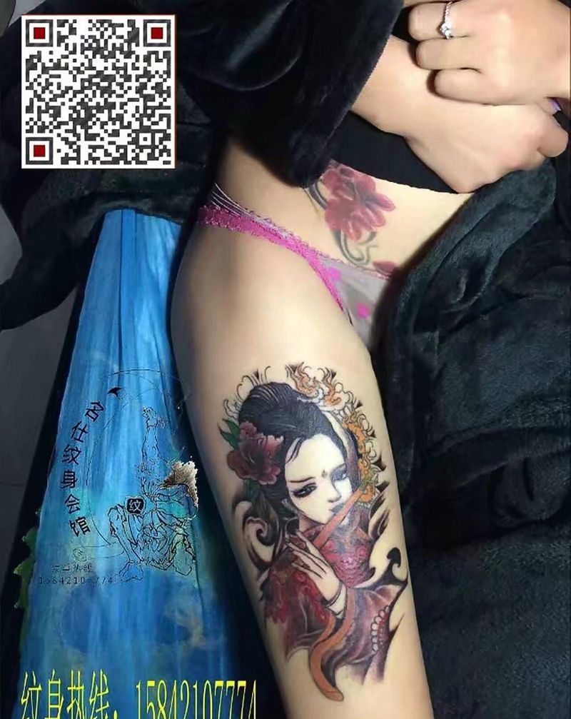 艺妓纹身图片