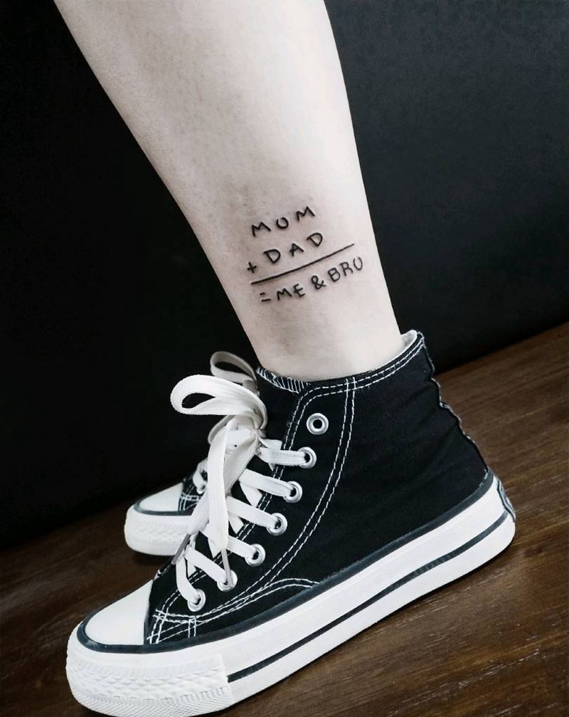 爱纹身图片_脚部腿部图腾几何纹身图案