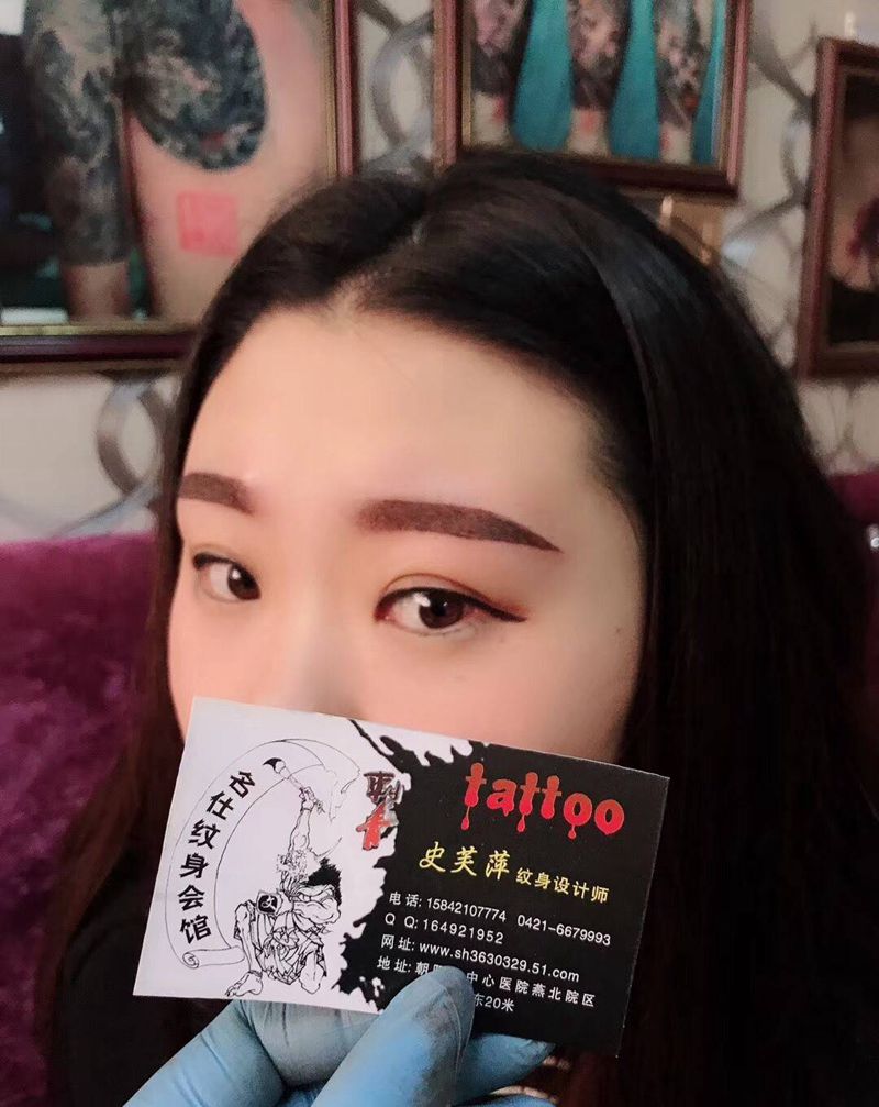 眉毛纹身图片