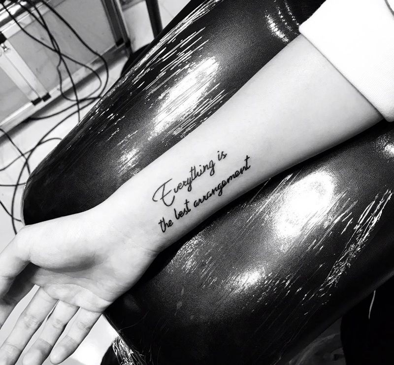 一切都是最好的安排纹身图片