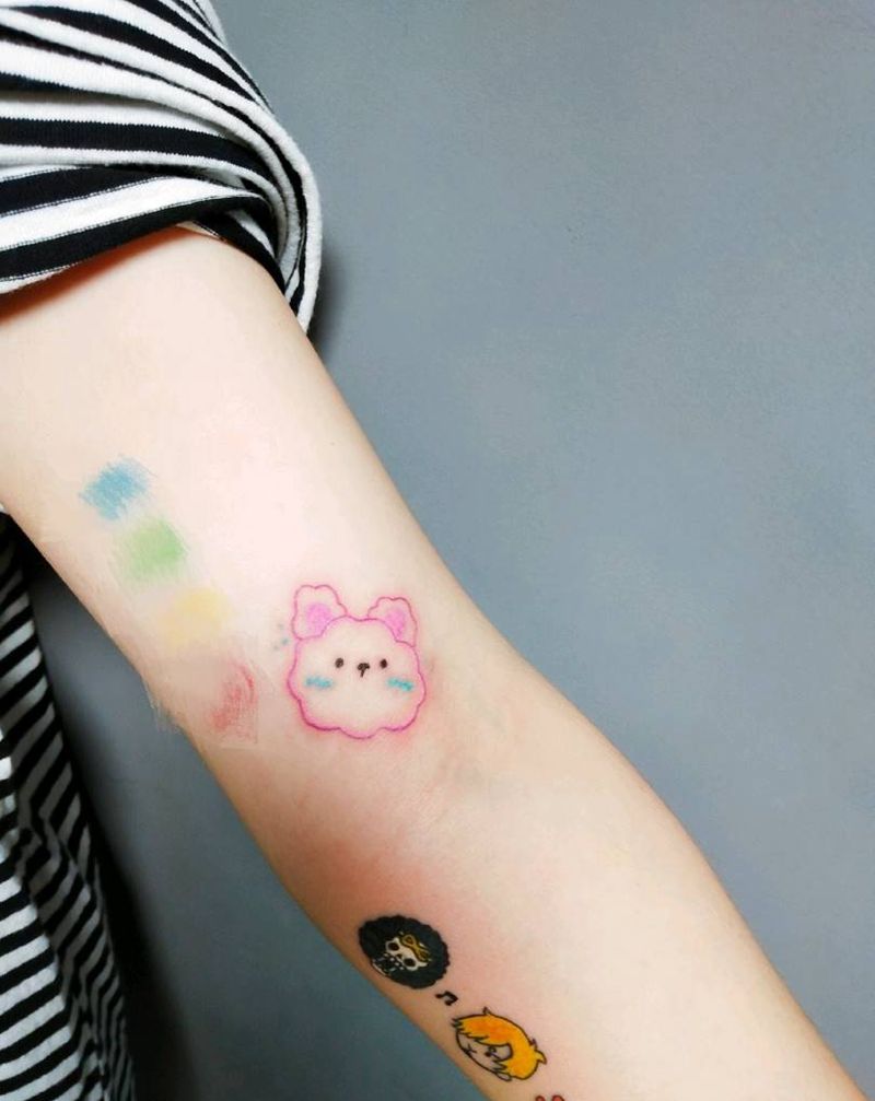 超级无敌可爱纹身图片_手部手臂水彩水墨纹身图案