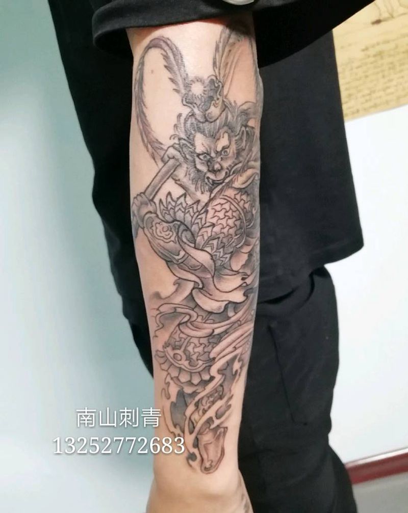 斗战胜佛纹身图片_手部手臂新传统老传统纹身图案