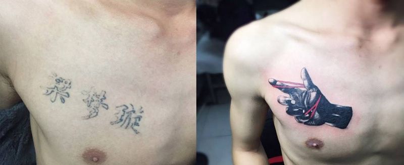 盖纹身图片