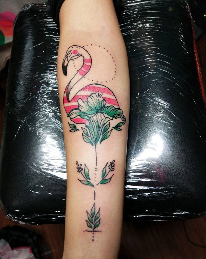 火烈鸟纹身图片