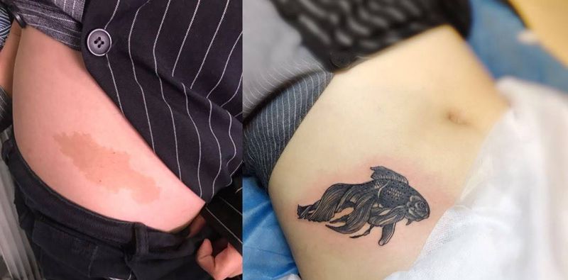 覆盖胎记纹身图片
