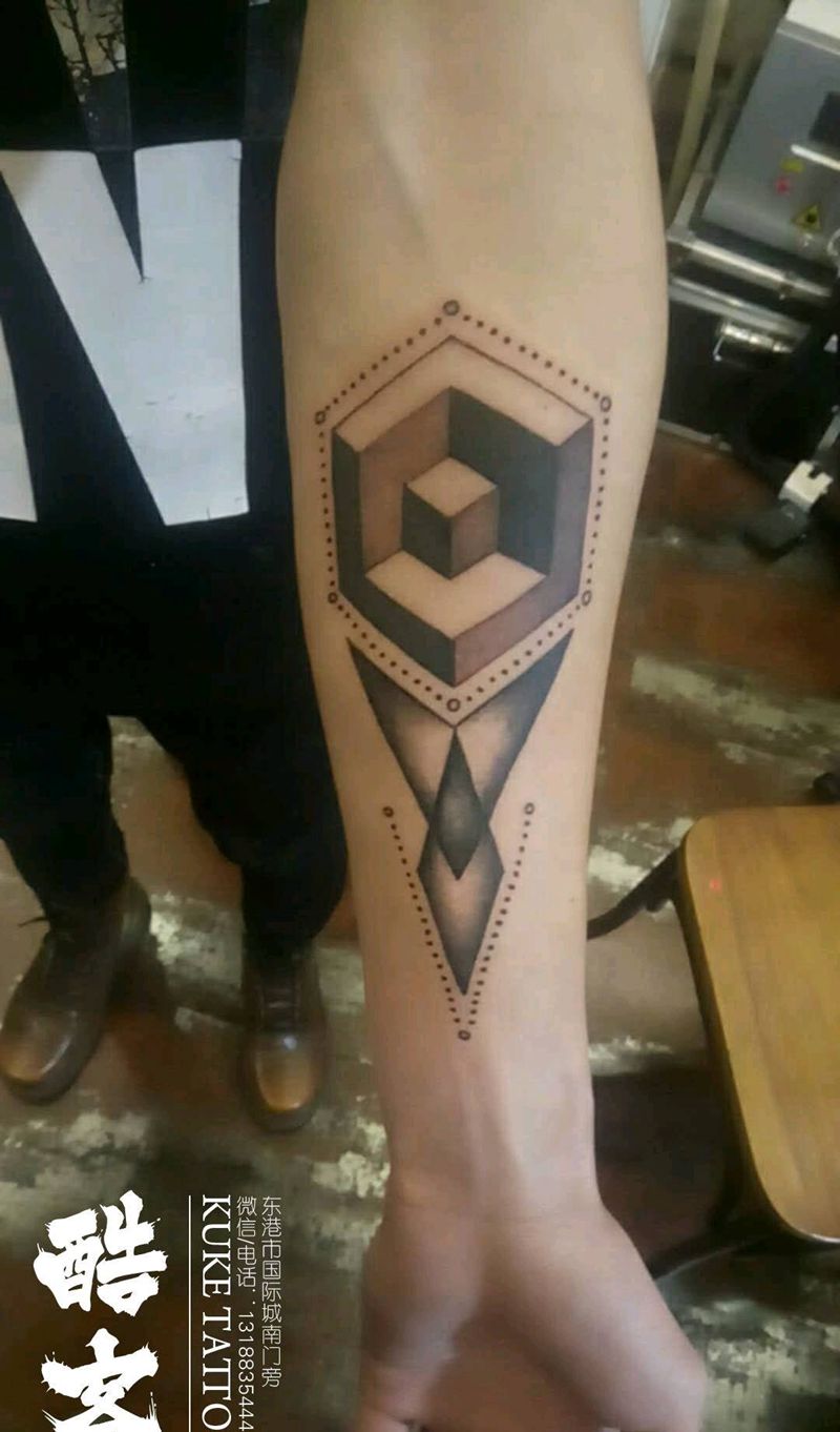 几何体纹身图片
