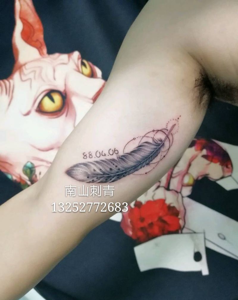 余文乐同款纹身图片_手臂手部欧美写实点刺纹身图案