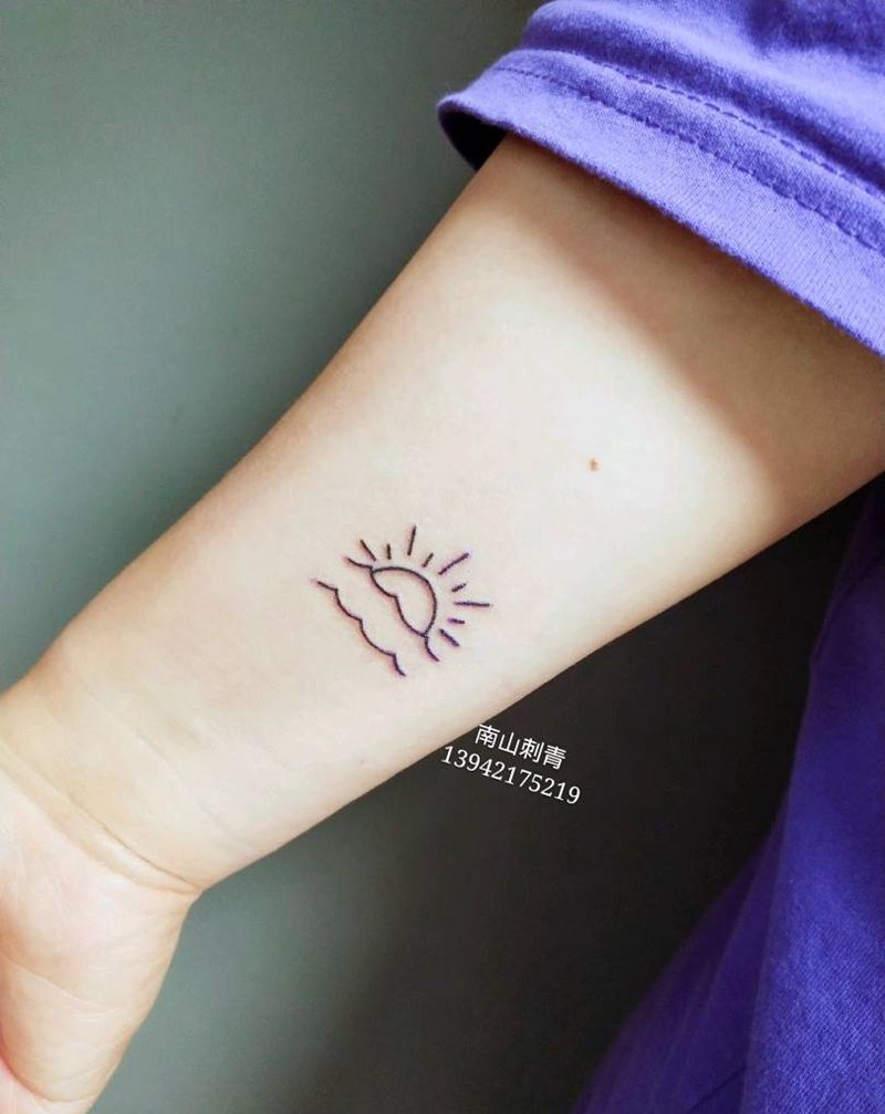 线条纹身图片_手臂手部图腾几何纹身图案