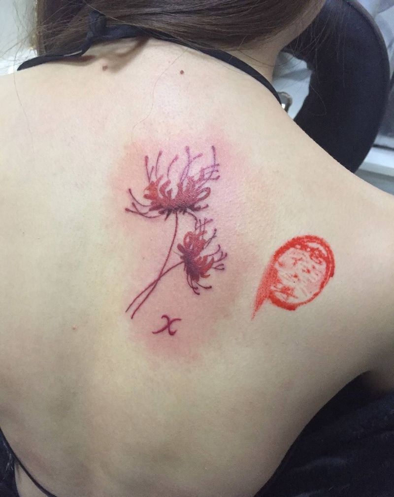 彼岸花纹身图片