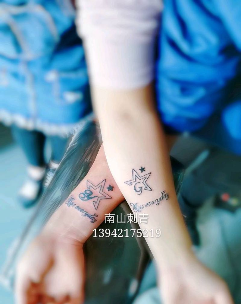 情侣纹身纹身图片_手臂手部图腾点刺纹身图案
