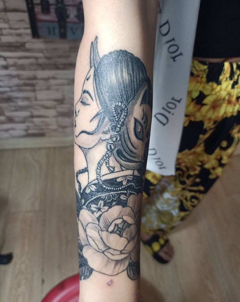 艺妓纹身图片_新传统纹身图案