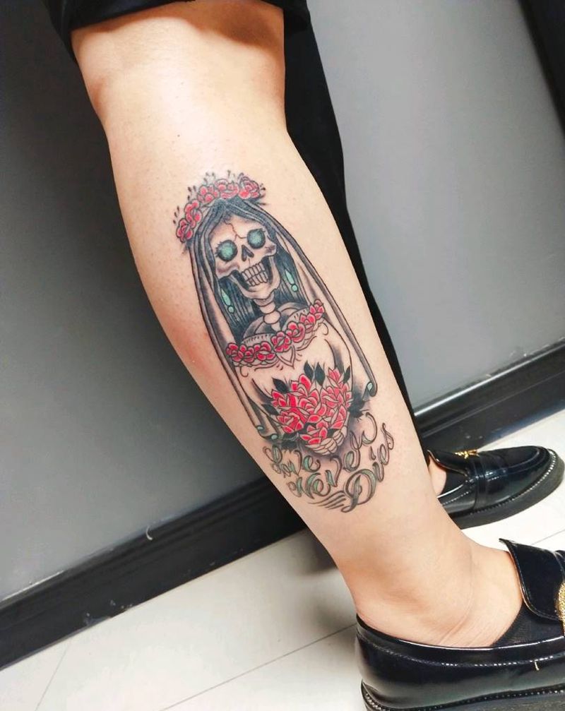 1/2情侣款纹身图片_脚部腿部Old SchoolNew School纹身图案