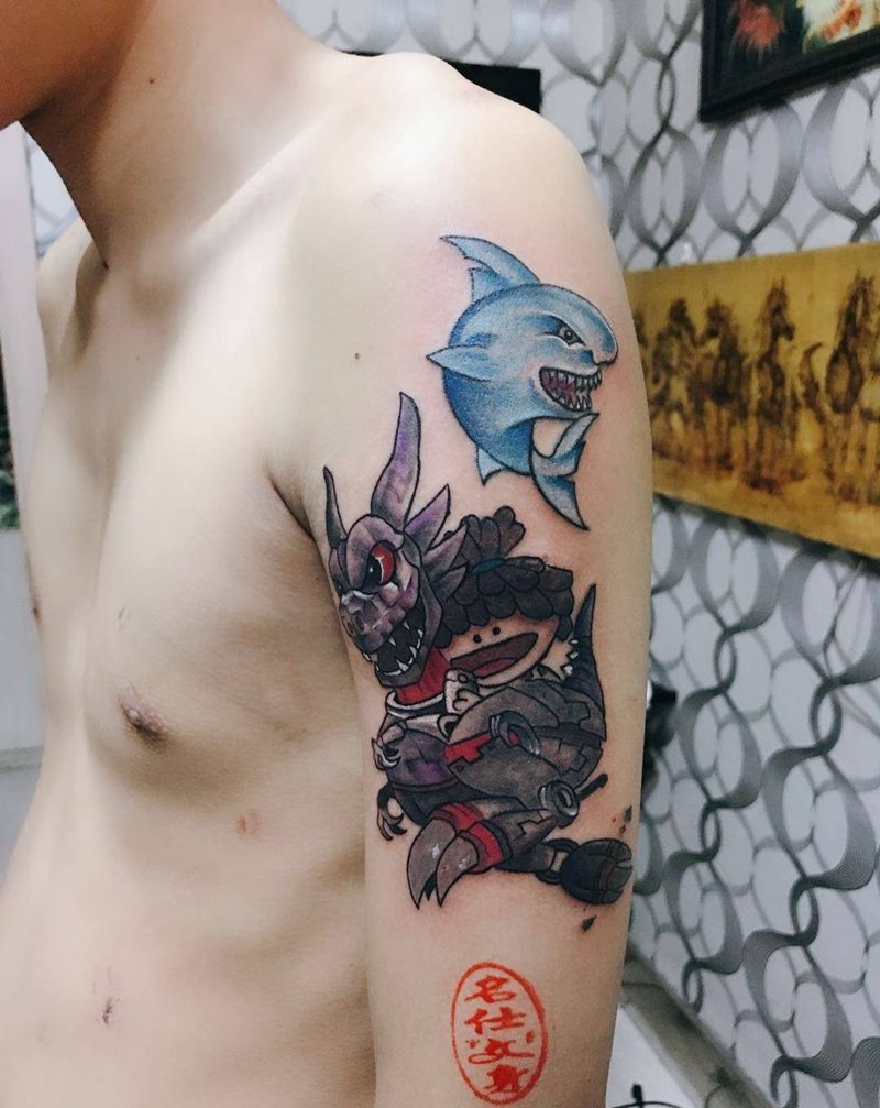 欧美拼接纹身图片