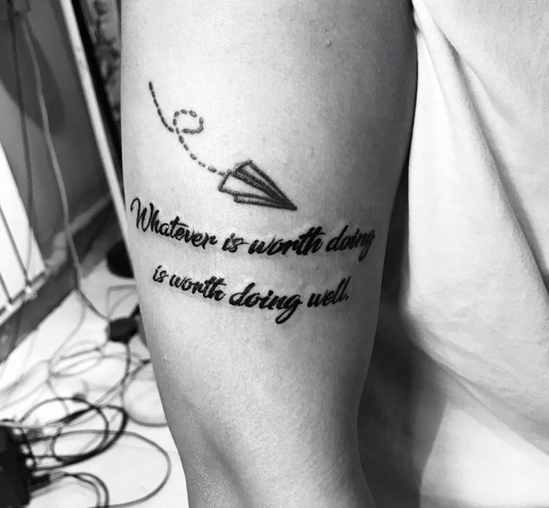 任何值得做的事就值得把它做好！纹身图片