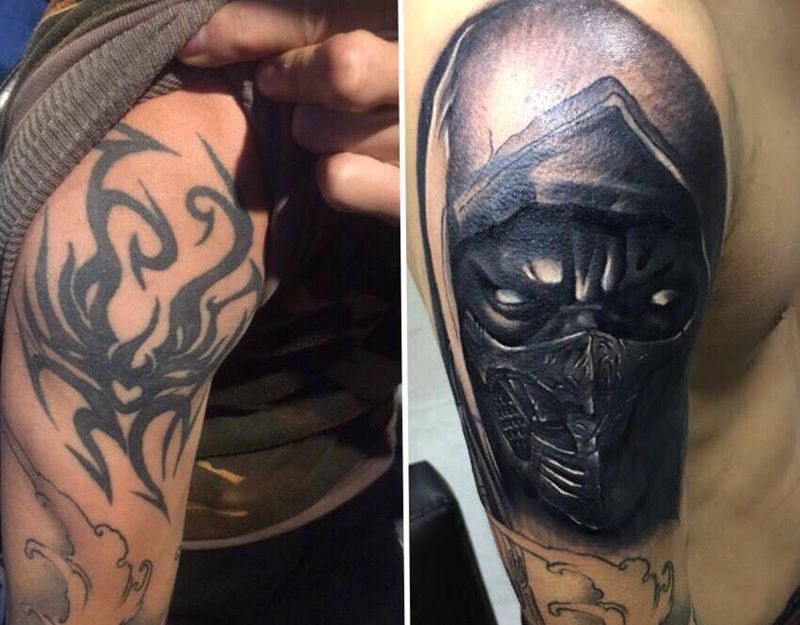 覆盖图腾纹身图片