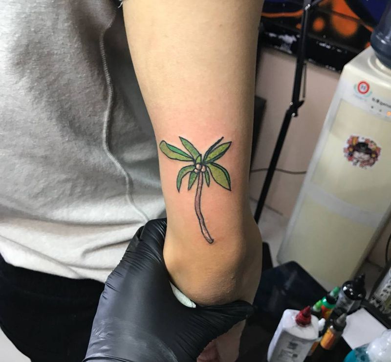 椰子纹身图片