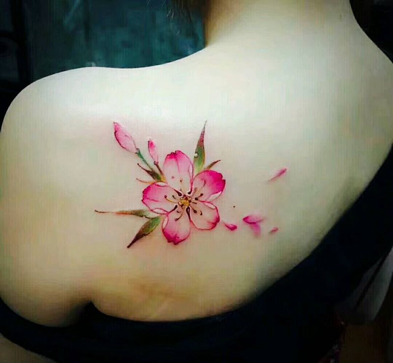 樱花纹身图片