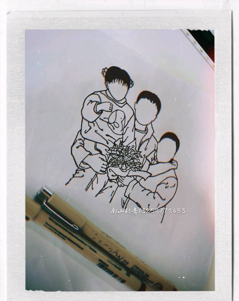 家人纹身图片_腹部胸部点刺图腾纹身图案