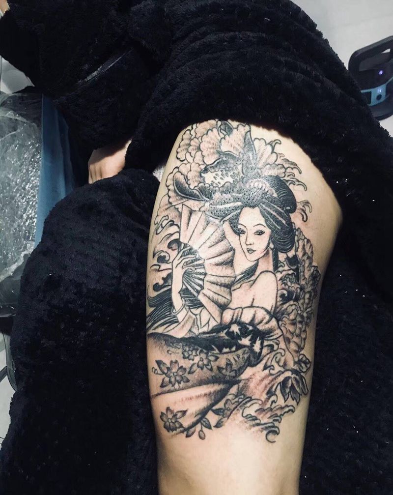 艺妓纹身图片