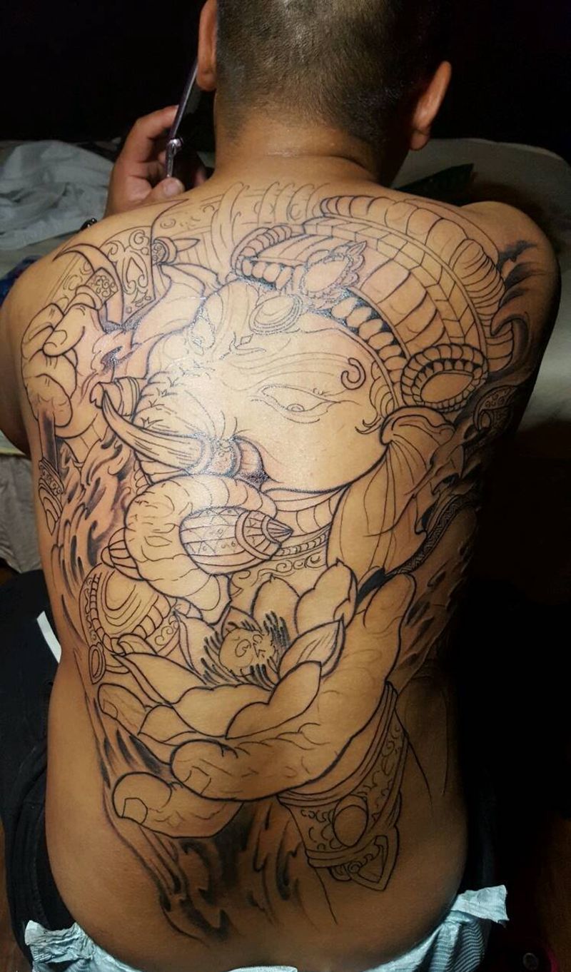 象神待续纹身图片