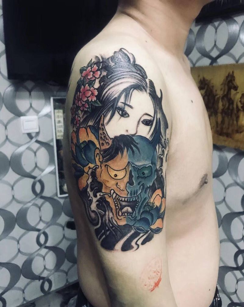 艺妓般若纹身图片