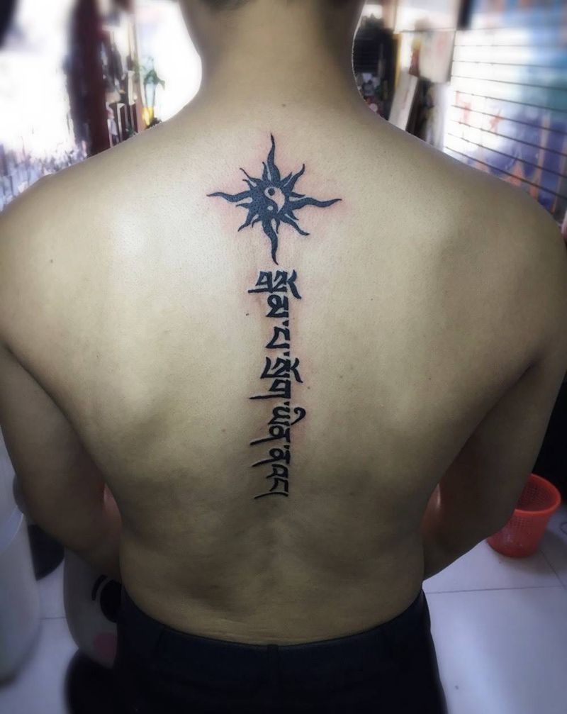 梵文纹身图片_成品纹身图案