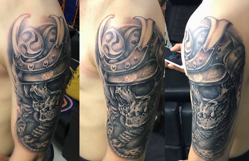 骷髅战士纹身图片