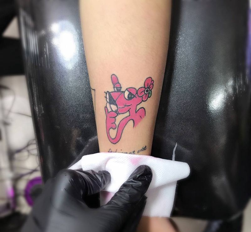 粉红豹纹身图片