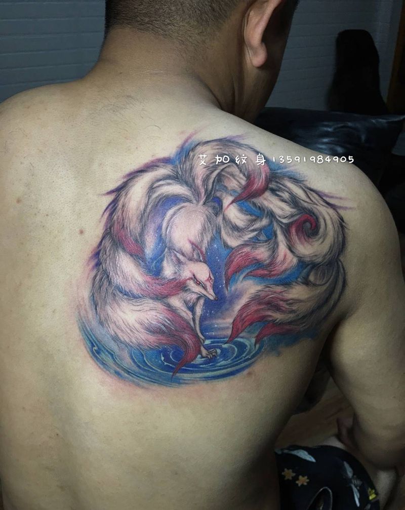 九尾狐纹身图片