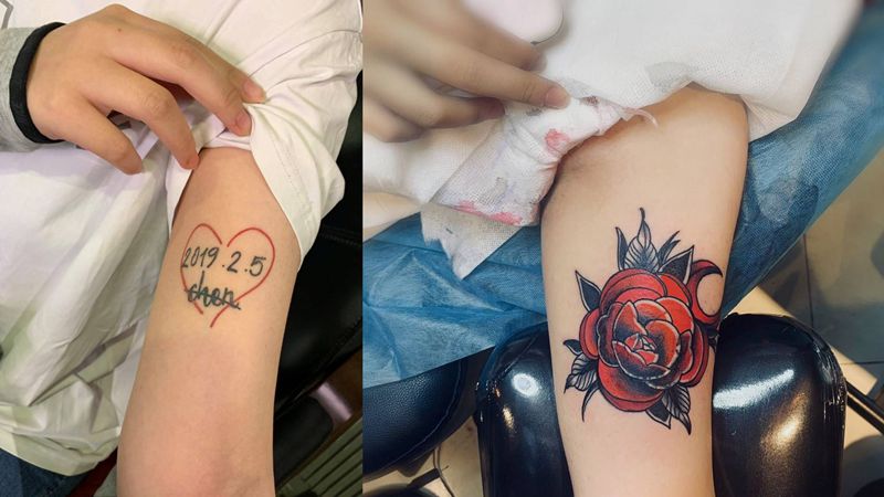 覆盖纹身图片_手臂老传统纹身图案