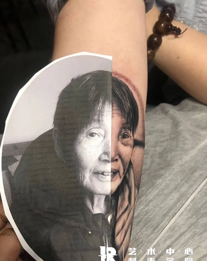 写实肖像作品纹身图片_手臂欧美写实纹身图案