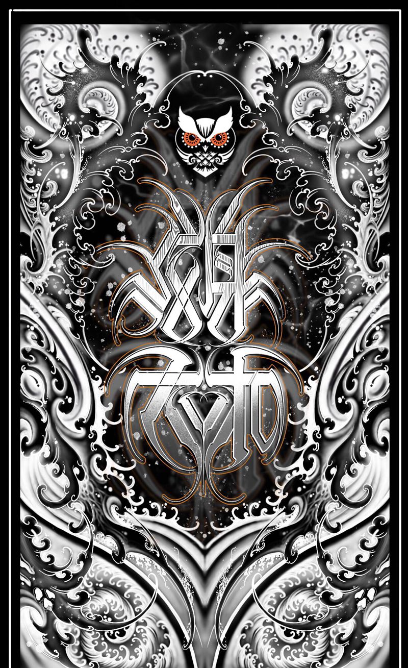 纹身大咖海报纹身图片_花体字纹身图案