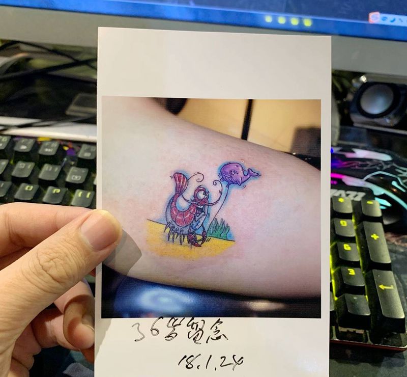 小龙虾纹身图片