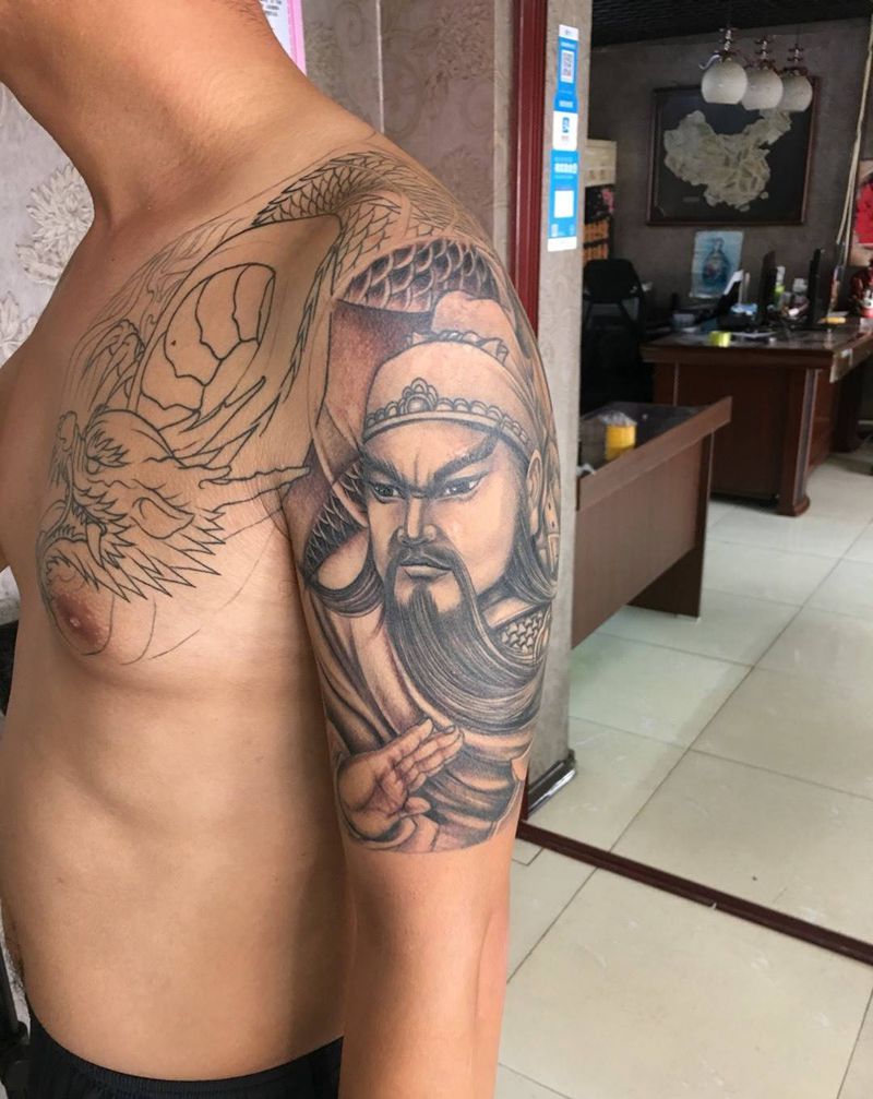 关羽纹身图片